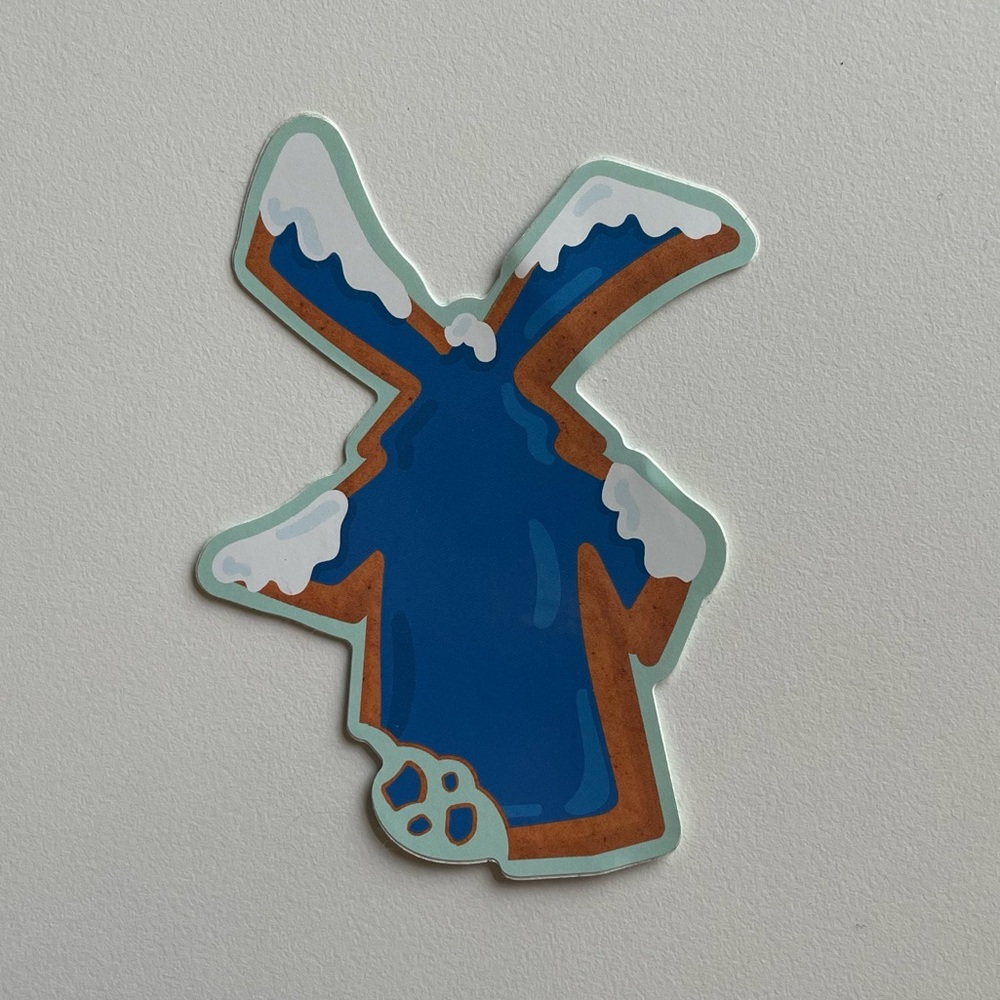 Dutch Bros Blue Cookie Cartoon Style Sticker